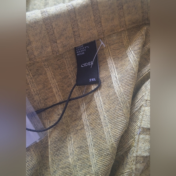 Cider 2X Olive Green Knit Dress - Picture 5 of 6